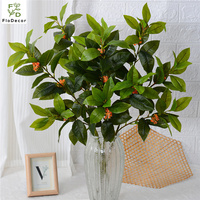 Nouvel arrivage de fleurs jaunes artificielles feuilles de fleurs d'osmanthus pour la décoration de mariage à la maison
