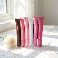 Tubes souples personnalisés de 10 ml avec couvercle rond en plastique pour gloss, tubes à presser pour lotion et crème