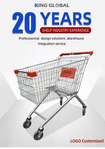 Chariots de courses en métal à pousser à la main, vente en gros d'usine, 4 roues - Product Image 6