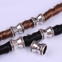 1 sac Lingxing Anneaux décoratifs pour dreadlocks, tresses, coiffures reggae et tresses de fête, accessoires de coiffure DIY rétro en alliage unisexe 10mm