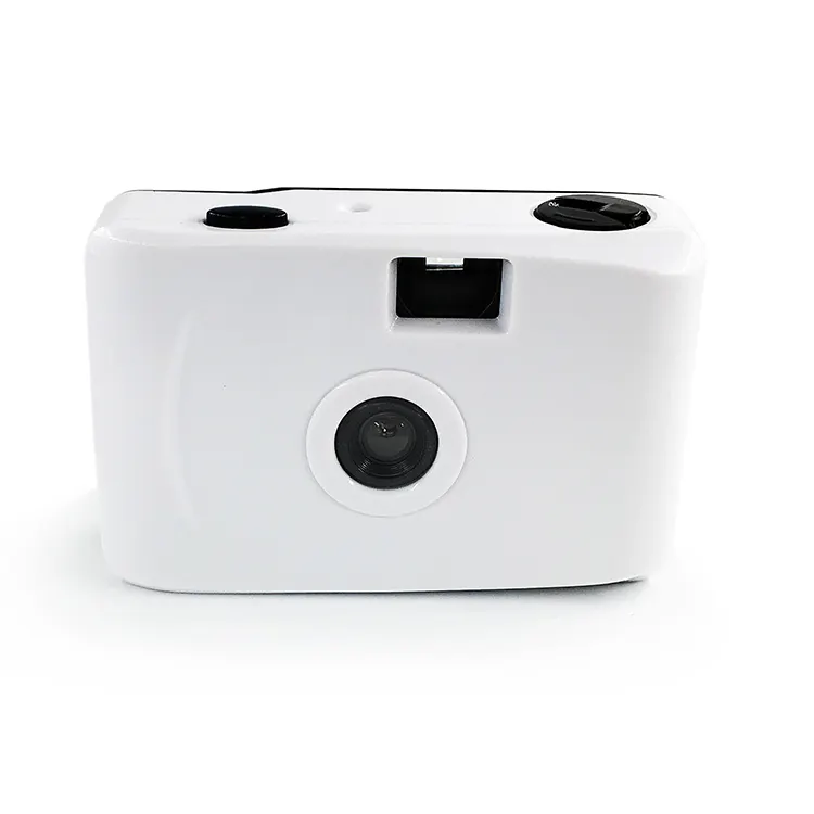 Beestar 순수한 흰색 고정 초점 수동 빈티지 미니 35mm 필름 카메라 인스턴트 카메라