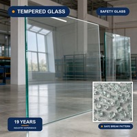 Verre de sécurité architectural trempé épais pour mur-rideau, fenêtre, porte, garde-corps, balustrade, façade – Taille personnalisée, vente en gros