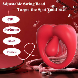 <span class=keywords><strong>Anneau</strong></span> vibrant pour pénis, réglable à 360°, contrôle par application, silicone, pour couples, plaisir masculin, adulte - Product Image 4