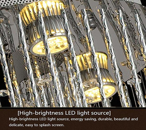 Lampadario a Sospensione con Uccelli Volanti, Progetto Alberghiero, Lampada Pendente con Cristalli e Nappe Glitterate, Lampadario Aquila in Cristallo - Product Image 5