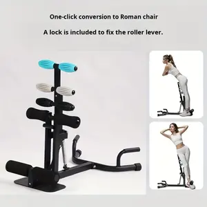 Тренажер для приседаний и тренировки ног и бедер со стойкой для приседаний, складная металлическая конструкция для использования в помещении, функции безопасности, тренировка отжиманий - Product Image 4