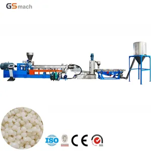 Pp/Pe + 20%-80% Calciumcarbonaat Vuller Masterbatch Dubbele Schroef Waterring Plastic Extruder Machine