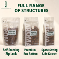 Sacs à café en PE 100 % recyclables 12 oz, pochette à fond plat personnalisée avec valve, toucher doux, emballage vert pour grains torréfiés en vrac