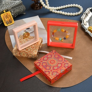 Caja flotante de PE antioxidante con grabado de joyería heredada estilo corte, tipo cajón cuadrado extraíble, para pulseras de cuentas de Buda - Product Image 1