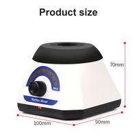 Agitateur de laboratoire portable mini vortex avec régulation de vitesse progressive, mode pulsé tactile, moteur DC sans balais, affichage graphique 50 ml