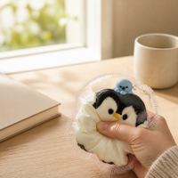 Jouet sensoriel anti-stress en silicone souple de qualité alimentaire en forme de pingouin à rebond lent, idéal pour les employés de bureau (vente en gros)