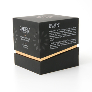 Box Rigid Customizable Cardboard Cosmetic Night Cream Packaging Box Skincare Black Soft Touch Paper Box