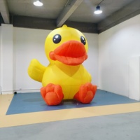 Modèle de canard gonflable géant jaune personnalisé de 10 pieds et 20 pieds avec éclairage LED à vendre, canard gonflable de Noël