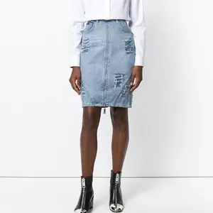 2019 latest top design custom wholesale hot rajasthani sexy girl slit zipper ripped ladies skirts women