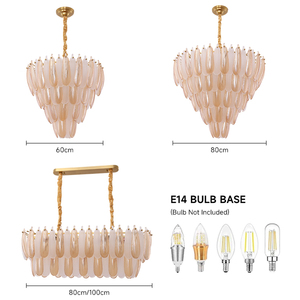 Lustre suspendu moderne en verre transparent avec <span class=keywords><strong>plumes</strong></span>, de style luxueux, pour hôtel, villa, maison - Product Image 2