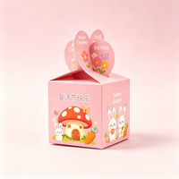 Boîte à bonbons en papier personnalisée avec impression de cœur, boîte à cadeaux pour fête d'anniversaire d'enfants, emballage cadeau, boîte à chocolat pour Pâques