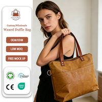 Sac de voyage vintage personnalisé avec logo, grand format, durable, résistant à l'eau, réutilisable et écologique