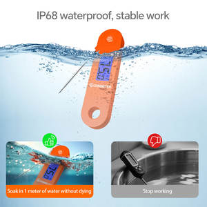 Thermomètre de cuisson intelligent Lonnmeter, lecture instantanée 0,5 s, étanche IP68, pour cuisine, aliments, <span class=keywords><strong>friture</strong></span>, <span class=keywords><strong>testeur</strong></span> d'<span class=keywords><strong>huile</strong></span> de cuisson, haute précision - Product Image 2