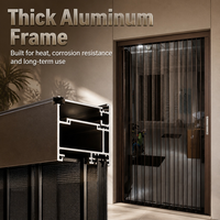 Porte accordéon rétractable en maille diamantée sur mesure en alliage d'aluminium pour les projets résidentiels, hôteliers et de villas en Arabie Saoudite