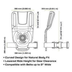 ซองปืนยุทธวิธี <span class=keywords><strong>Kydex</strong></span> ทำจากโพลิเมอร์ที่ทนทาน มีคุณสมบัติทนต่อแรงกระแทกและความร้อนได้ดีเยี่ยม และใช้งานได้จริงมาก - Product Image 5