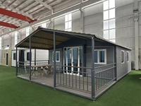 Maison conteneur préfabriquée moderne, pliable, portable, à installation rapide, extensible, pour hôtel, villa, bureau, école, 1 salle de bain