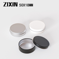 Boîte en métal ronde personnalisée de 50x18mm avec couvercle, réutilisable pour baumes, menthes, échantillons de bijoux, emballage cadeau