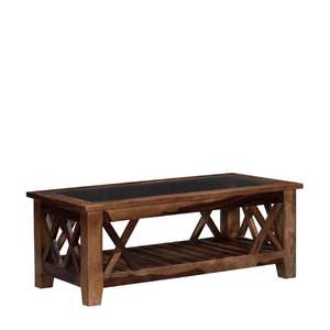 Table basse en bois rectangulaire antique meubles de salon classiques décoratifs portables faits à la main respectueux de l'environnement - Product Image 2