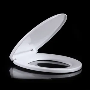 European Round Shape Toilet Lid Hot Sell Toilet Seat Cover PP Sets Sanitary White Wc Toilets Closet Bathroom Bowl Seat Slow Down