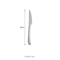 Yolecen Vintage – Ensemble de couverts de luxe léger rétro (couteau à steak, fourchette, cuillère) et baguettes anciennes en acier inoxydable 304 – Cuillère à dessert professionnelle