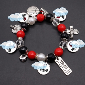 Vòng tay hạt đàn hồi NBA 30 đội - Trang sức unisex dành cho fan Lakers và 76ers - Product Image 3
