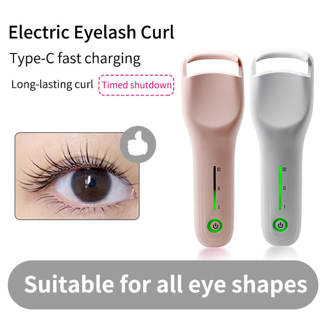 Eye Makeup Tool Portable Electric Heated Eyelash Curler Mini Long Lasting Eyelash Curler