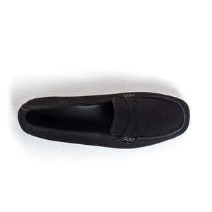 Mocassins en daim à bout carré personnalisés OEM ODM pour femmes, chaussures habillées, mocassins Penny antidérapants plats décontractés en cuir, fabrication usine - Product Image 4