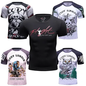 Kustom anak laki-laki Rash penjaga Jiu Jitsu Grappling pakaian Pemuda Brasil untuk wanita pria Nogi otot Rashguard atasan