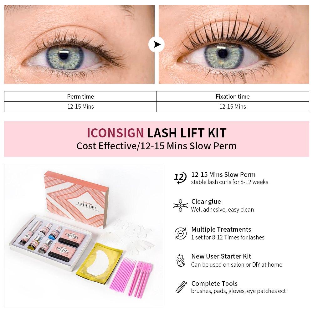 Kit de perm lent avec des outils