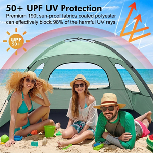 โรงงานผลิตเต็นท์ชายหาด E-RIKE รุ่น Summer UPF 50+ ป้องกันรังสียูวี กันน้ำ เต็นท์ชายหาดแบบพกพา น้ำหนักเบา กางอัตโนมัติ - Product Image 5