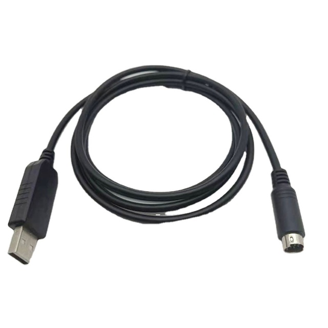PL2303 USB to Mini DIN 8Pin Male Connector RS232 Serial Converter Adapter PLC Programming Cable