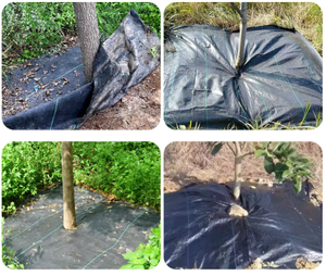 Prêt à expédier : Tapis <span class=keywords><strong>anti</strong></span>-mauvaises herbes en PP pour jardin, tissu en polyéthylène avec protection UV, 100 g/m², tissé noir, couverture de sol, géotextile, toile <span class=keywords><strong>anti</strong></span>-<span class=keywords><strong>herbe</strong></span> - Product Image 6