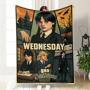 Manta de Franela con Diseño de Serie de TV Americana Moderna, Manta de Felpa con Estampado de Dibujos Animados para el Hogar, Sofá, Siesta, para Todas las Estaciones - Product Image 2