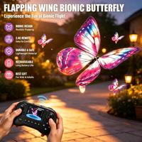 Kedatangan Baru Drone Kupu-kupu Robotik dengan Remote Control dan Lampu LED yang Dapat Diisi Ulang untuk Dekorasi Pertunjukan Pintu Masuk Besar Pernikahan.