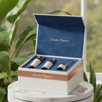Coffret cosmétique de luxe avec logo personnalisé imprimé, emballage magnétique pour produits de beauté et soins de la peau