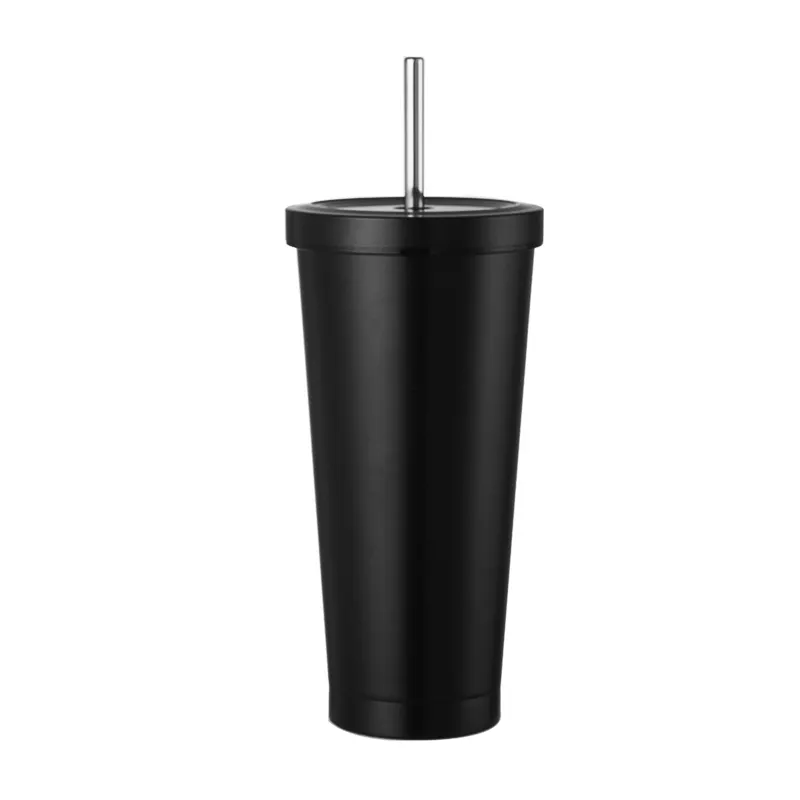 CUPPARK 500ML Tasse à café en acier inoxydable isolée sous vide Tasses thermiques avec paille