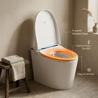 WC intelligent de luxe avec télécommande, lavage féminin intelligent, économie d'eau, sanitaires en céramique, WC intelligent pour salle de bain