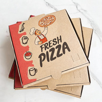 Boîtes à pizza personnalisées de style rétro, en carton ondulé résistant à la graisse, de qualité alimentaire, pour emporter