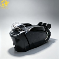 Fauteuil de massage 4D Shiatsu pour salon de coiffure avec airbag pour les bras et les jambes, capsule spatiale et spa capillaire