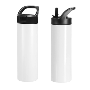 Bouteille d'eau isotherme en acier inoxydable de 20 oz à sublimation, livraison rapide, avec couvercle à paille pour camping, sport, chicha et aspirateurs - Product Image 1