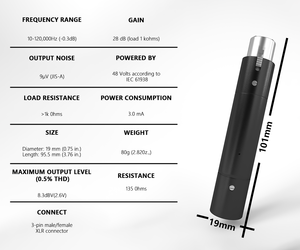 <span class=keywords><strong>Preamplificador</strong></span> <span class=keywords><strong>de</strong></span> Micrófono Dinámico <span class=keywords><strong>de</strong></span> Metal Mini GAZ-MA1 con Ganancia <span class=keywords><strong>de</strong></span> +25dB, Activador <span class=keywords><strong>de</strong></span> Canal Único - Product Image 6