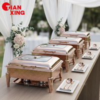 TIANXING – Plat à chafing martelé en acier inoxydable 6L 9L, chauffe-plats de buffet pour fournisseurs d'équipements de restauration – Vente en gros usine
