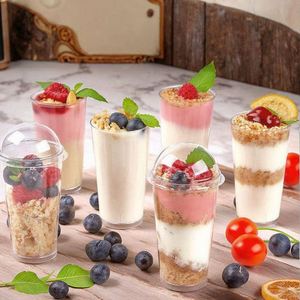 Vaso Desechable Transparente de PET Personalizado y Portátil de Múltiples Capacidades para Envasar Té de Burbujas y Batidos con Tapa Plana para Tiendas de Bebidas - Product Image 4