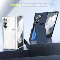 Étui de protection intégrale ultra-fin mat avec porte-cartes dissimulé et support pour Samsung Galaxy Z Fold 8 Ultra / 7 6 5, coque rigide pliable en PC