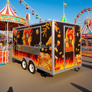 Chariot à collations amovible classique, camion de restauration mobile pour frites et pommes de terre cuites avec cuisine complète - Product Image 4