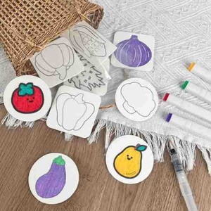 Set di Giocattoli Artistici in <span class=keywords><strong>Spugna</strong></span> di Polpa di Legno Ecologica per Bambini, Kit Fai-da-Te per Arte ad Acqua - Product Image 1